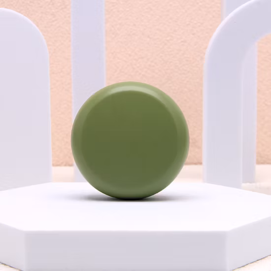 Boîte ronde pressée en PP, étui à poudre Compact, recharge, récipient cosmétique transparent avec miroir