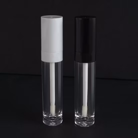 Tube de brillant à lèvres liquide de couleurs vides en gros OEM ODM impression personnalisée clair 8 ml 10 ml tubes de brillant à lèvres liquide rond avec bouchons